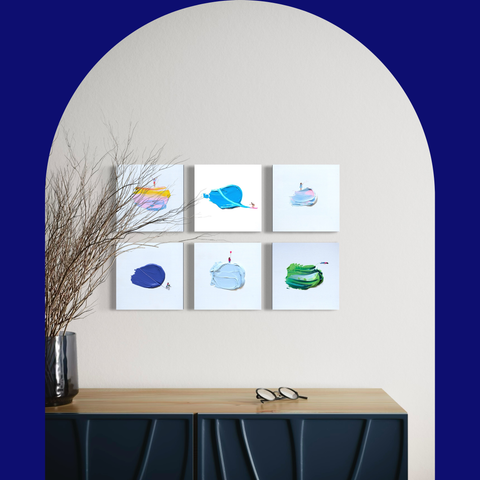 15cm x 15cm, Acrylic and medium on wood.